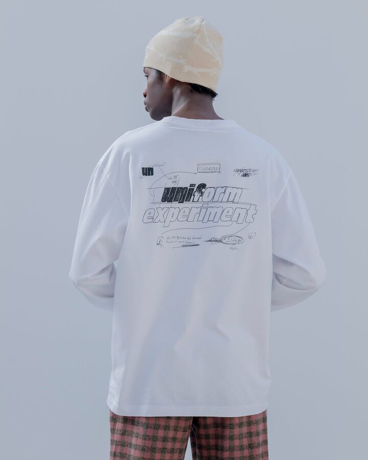 IN-PROCESS PRINT L/S TEE,BLACK, medium image number 4