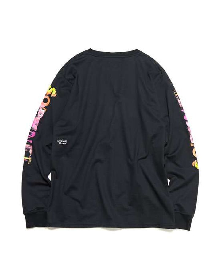 SIMON TAYLOR: FLOWER L/S TEE,BLACK, medium image number 1