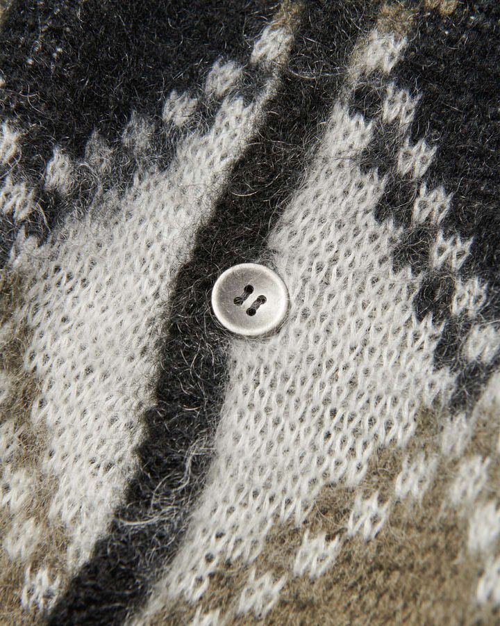 MOHAIR ARGYLE CARDIGAN,KHAKI, medium image number 2