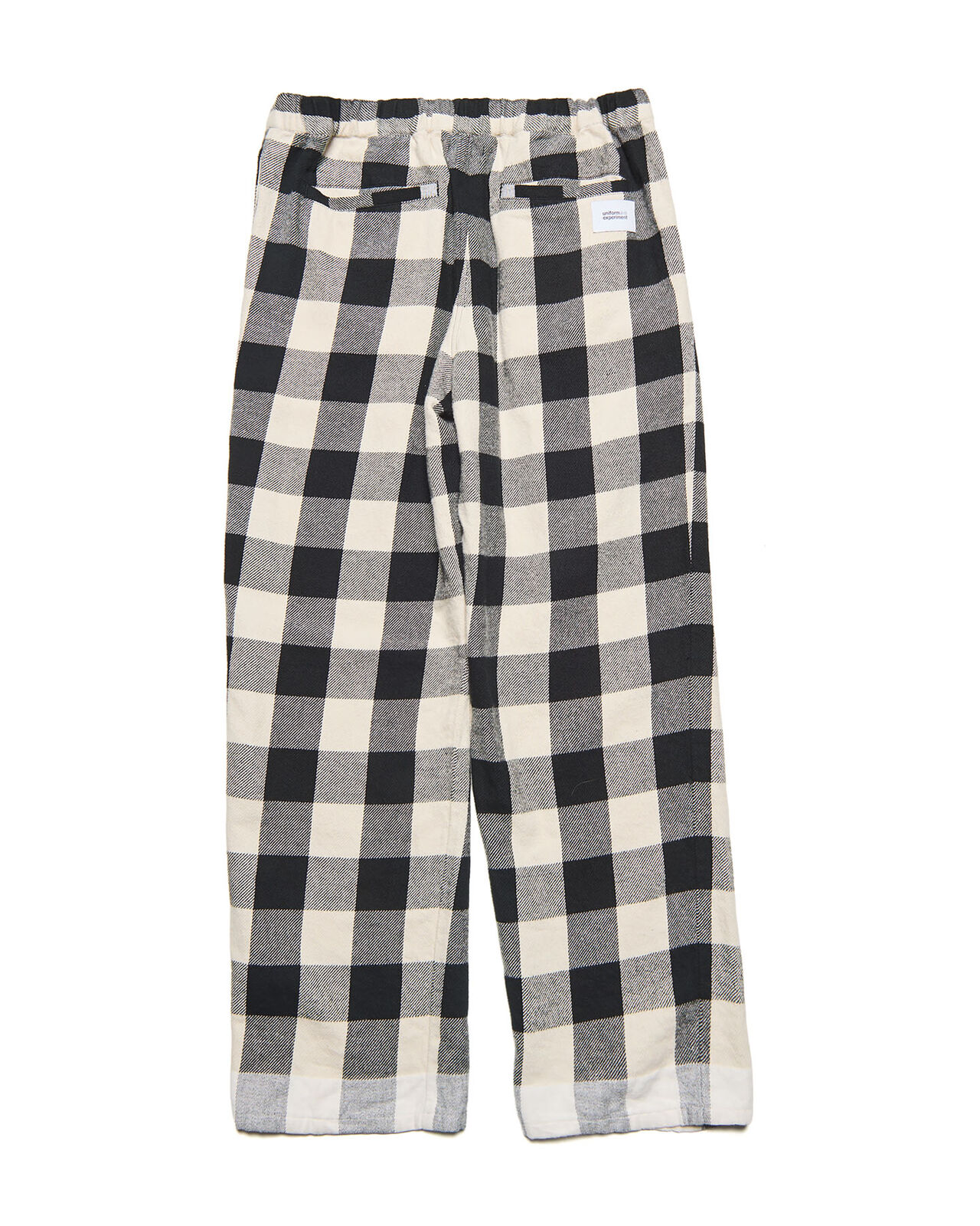 LINE FLANNEL CHECK EASY PANTS,BLACK, large image number 1