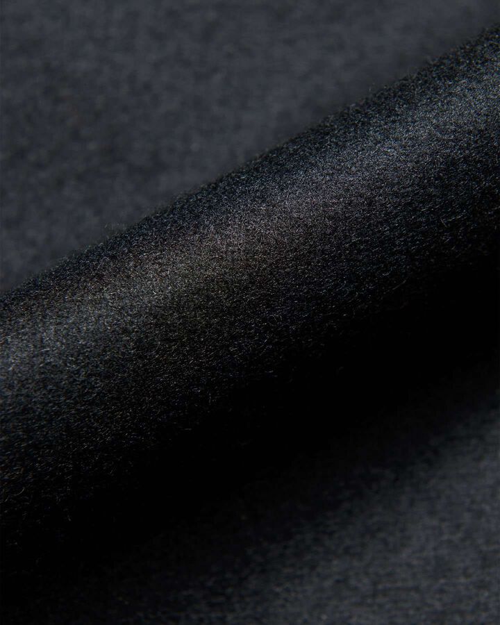 LIGHT MELTON WOOL HALF-ZIP SHIRT,BLACK, medium image number 3