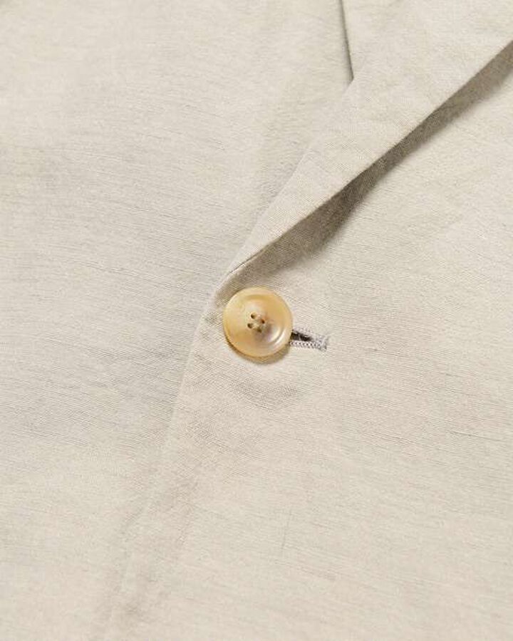 LINEN WOOL RELAX FIT 1BUTTON BLAZER,BEIGE, medium image number 3