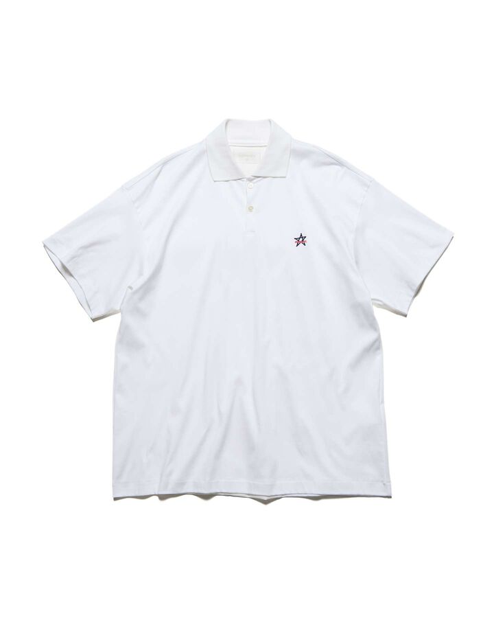 STAR S/S POLO SHIRT,WHITE, medium