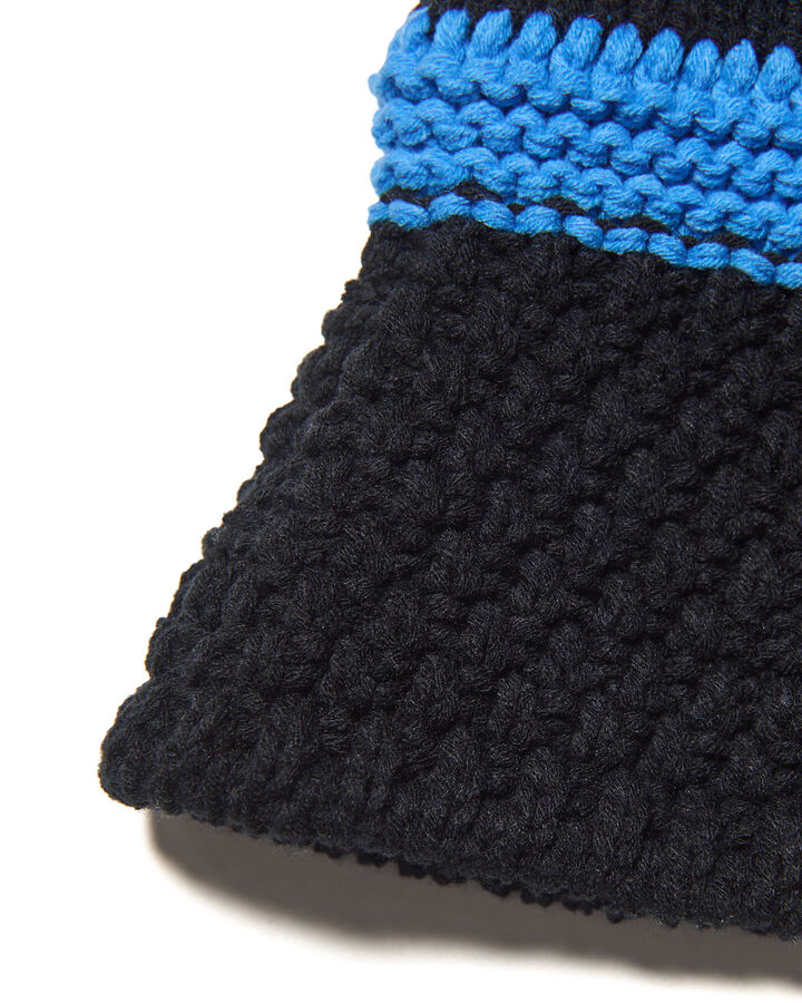 LOGO JACQUARD KNIT HAT,BLACK, medium image number 2