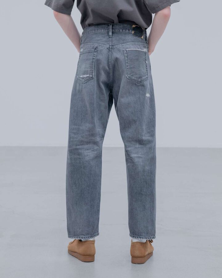 DAMAGED DENIM REGULAR-FIT JEANS,LIGHT INDIGO, medium image number 8