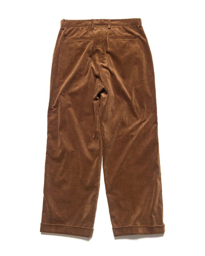 CORDUROY DOUBLE HEM PANTS,BROWN, medium image number 1