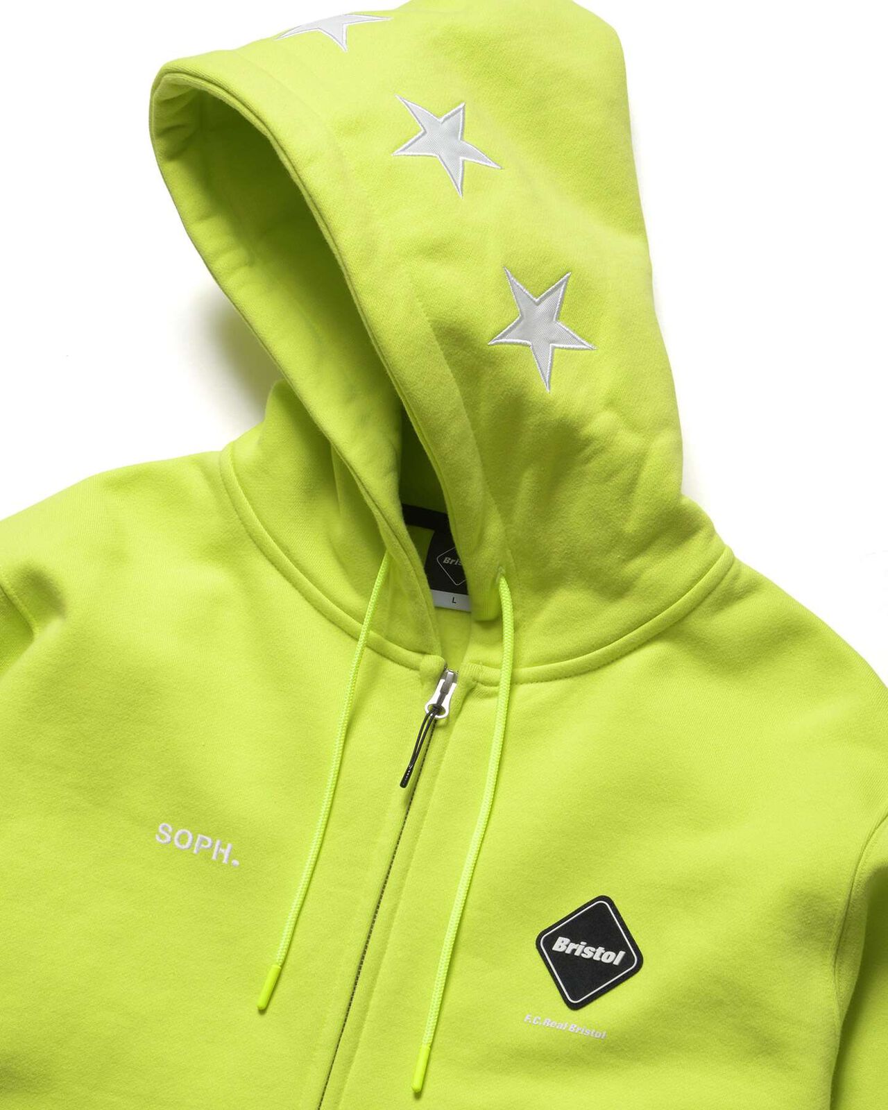 5-STAR ZIP-UP SWEAT HOODIE,YELLOW, large image number 2