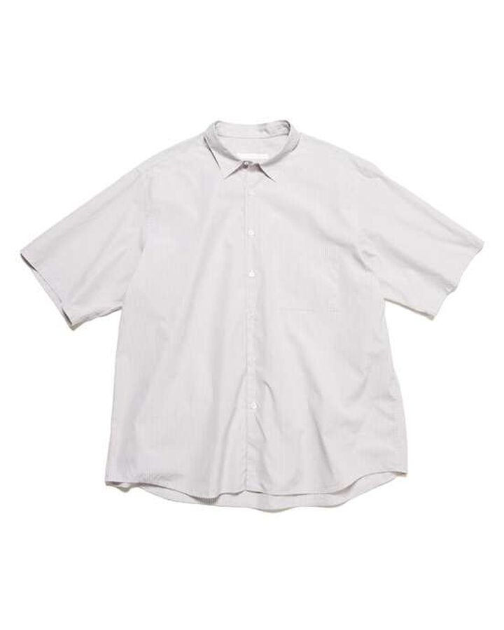 STRIPE RELAX FIT S/S SHIRT,GRAY STRIPE, medium