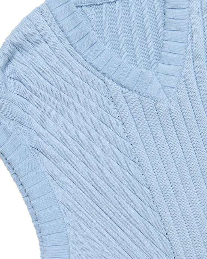 KNIT VEST,LIGHT BLUE, medium image number 2