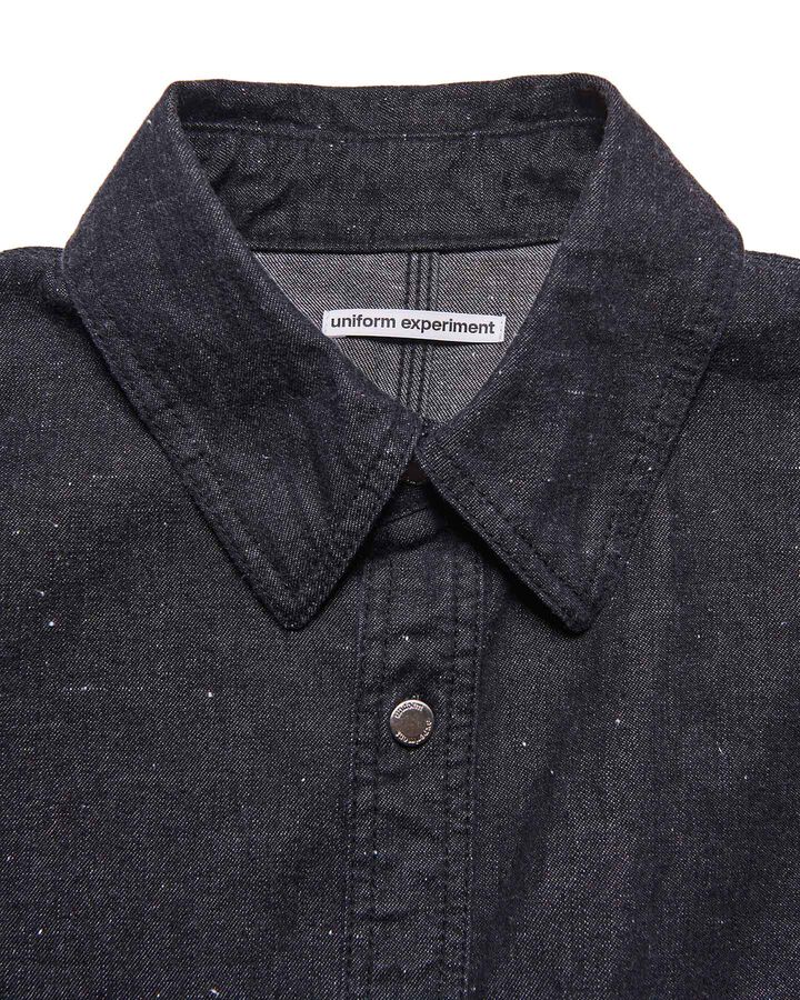 NEP DENIM DOUBLE POCKET SHIRT,BLACK, medium image number 4