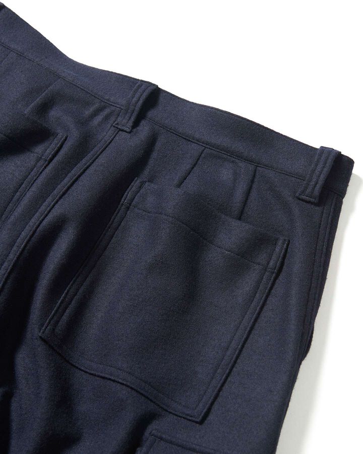 HARD MELTON 1TUCK TAPERED CARGO PANTS,NAVY, medium image number 5