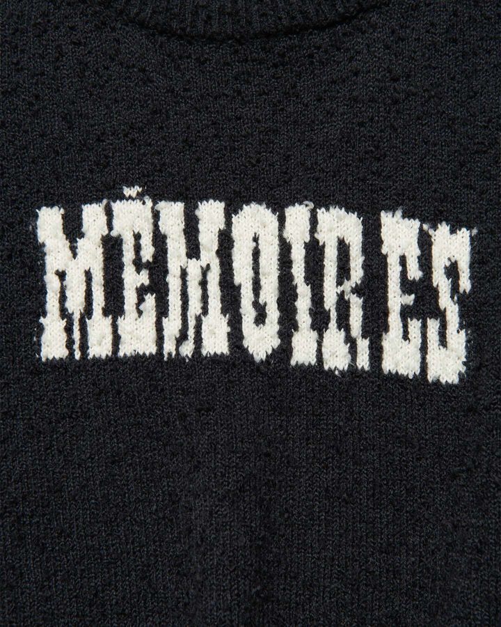 ASGER JORN: MEMOIRES JACQUARD KNIT,BLACK, medium image number 3