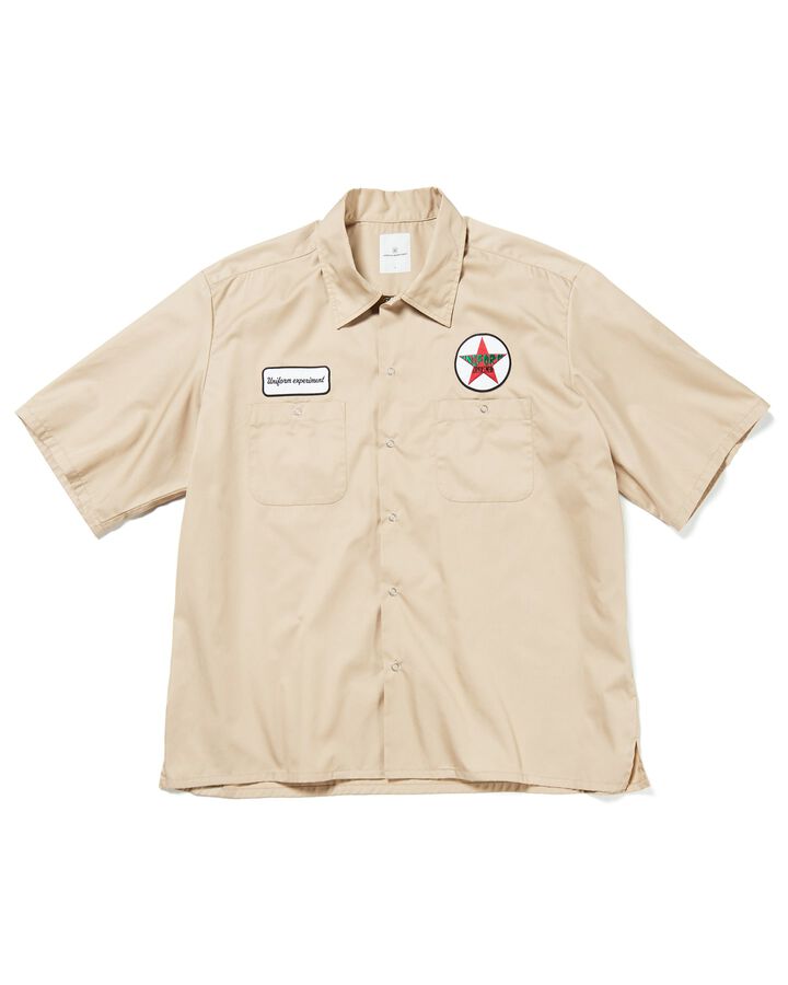 S/S WORK SHIRT,BEIGE, medium