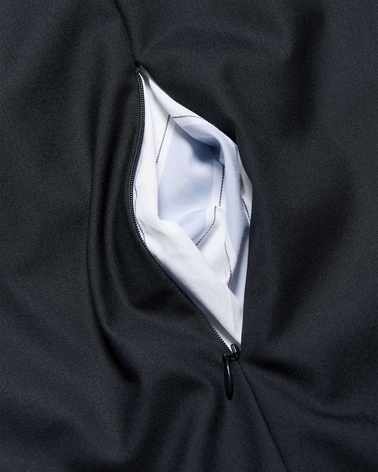 STRETCH WOOL SIDE POCKET JOGGER PANTS,BLACK, large image number 3