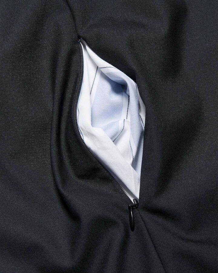 STRETCH WOOL SIDE POCKET JOGGER PANTS,BLACK, medium image number 3