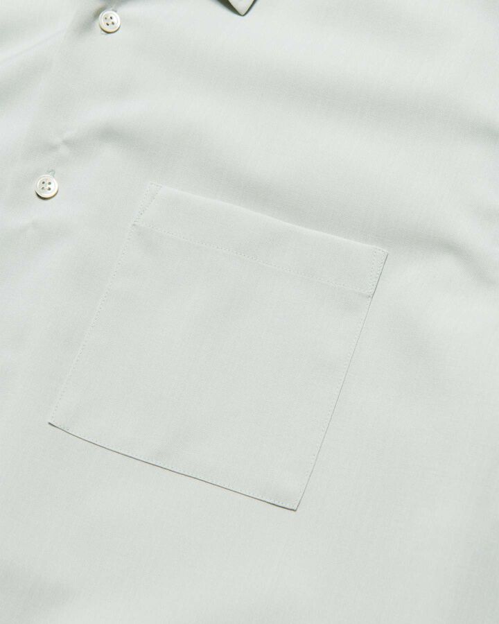 HIGH-TWIST POPLIN RELAX-FIT S/S SHIRT,LIGHT GREEN, medium image number 2