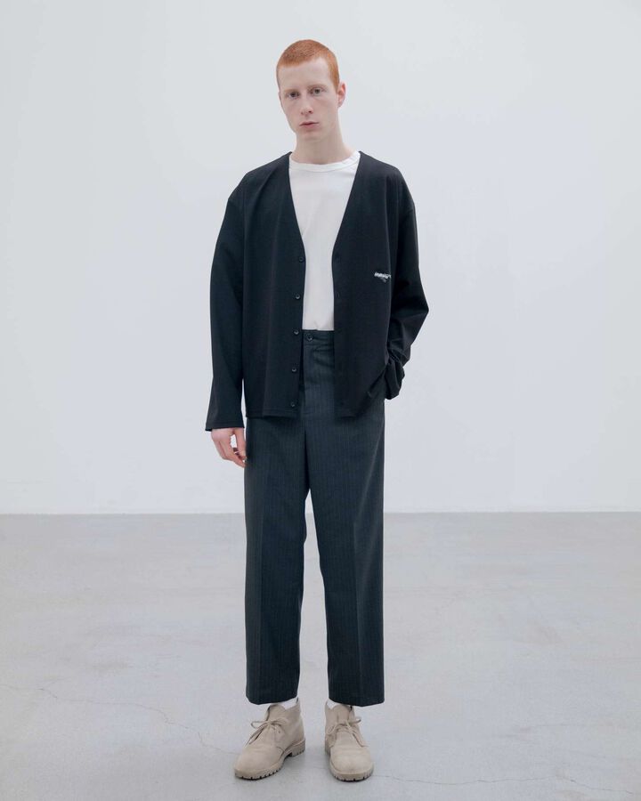 STRETCH WOOL SIDE POCKET TAPERED PANTS,A, medium image number 5