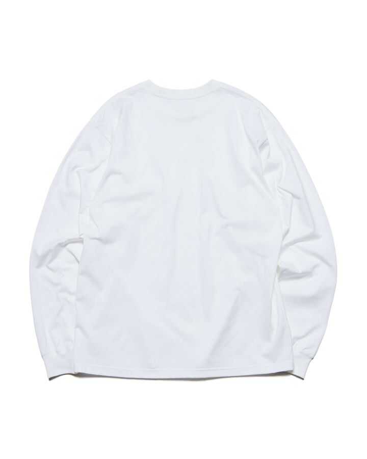 LUSTER COTTON ESSENTIAL L/S TEE,WHITE, medium image number 1