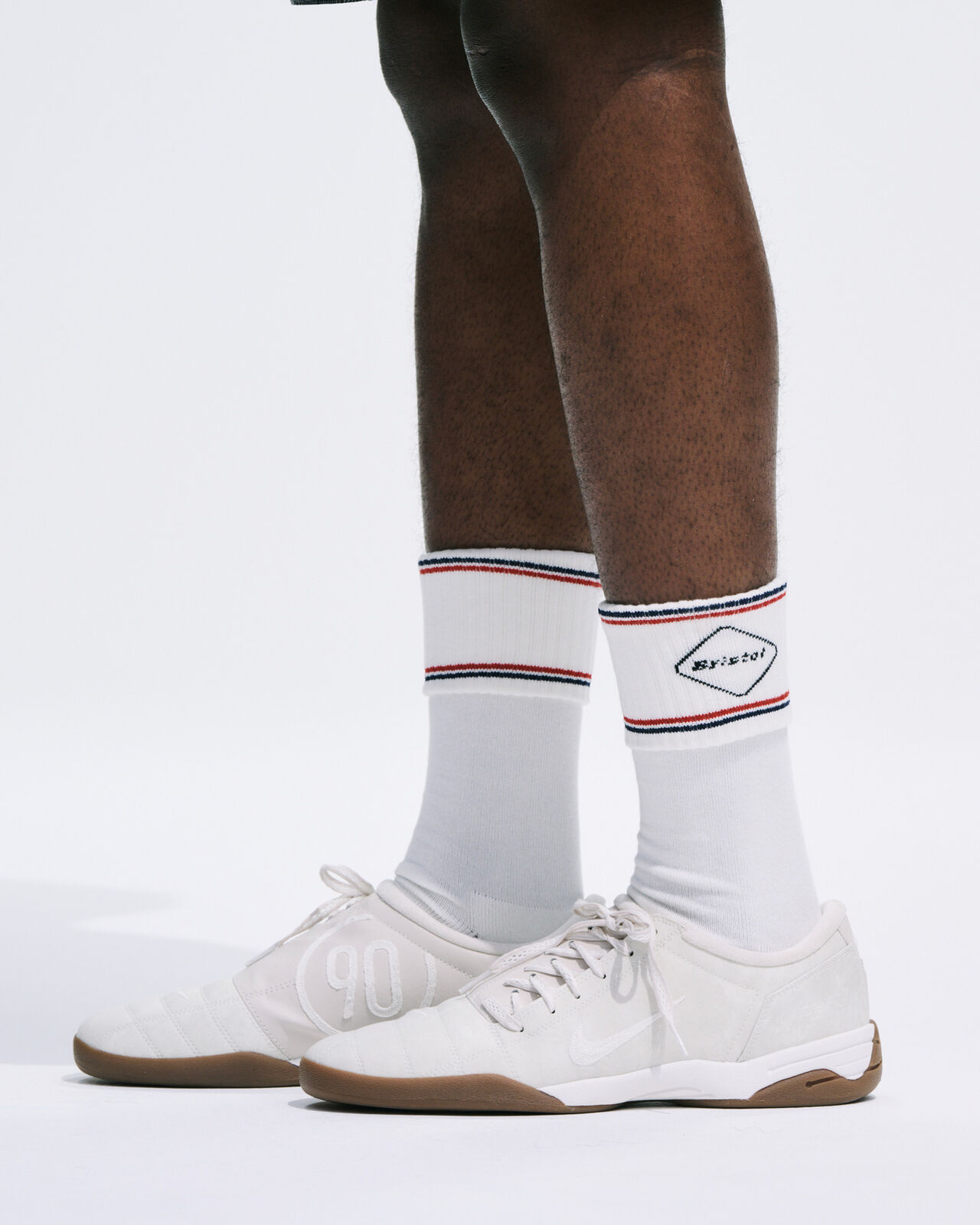 EMBLEM CUFF SOCKS,WHITE, large image number 2