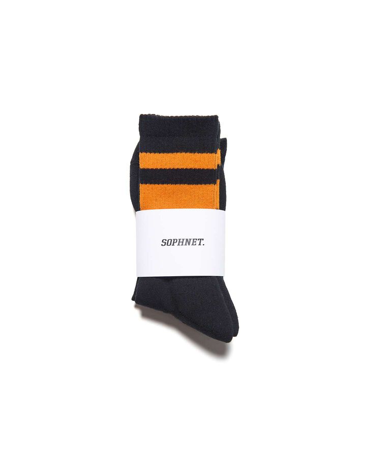 2-PACK RIB LINE SOCKS,BLACK, medium