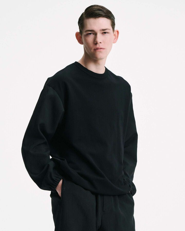 FABRIC-MIX L/S TOP,BLACK, medium image number 4