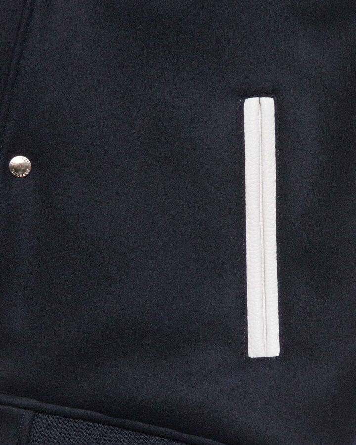 MELTON LAMBSWOOL VARSITY JACKET,NAVY, medium image number 3