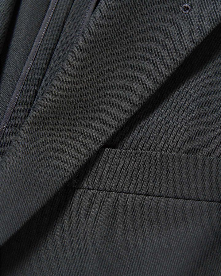 HIGH TWISTED WASHER COTTON SERGE 2BUTTON JACKET,BLACK, medium image number 2