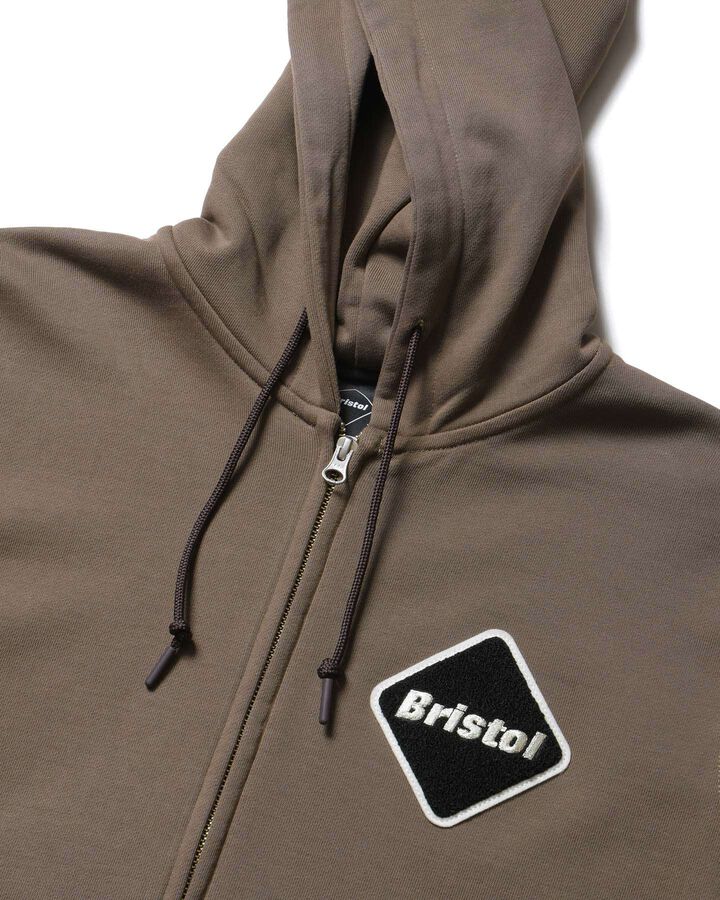 SLEEVE LOGO ZIP-UP SWEAT HOODIE,GREIGE, medium image number 2