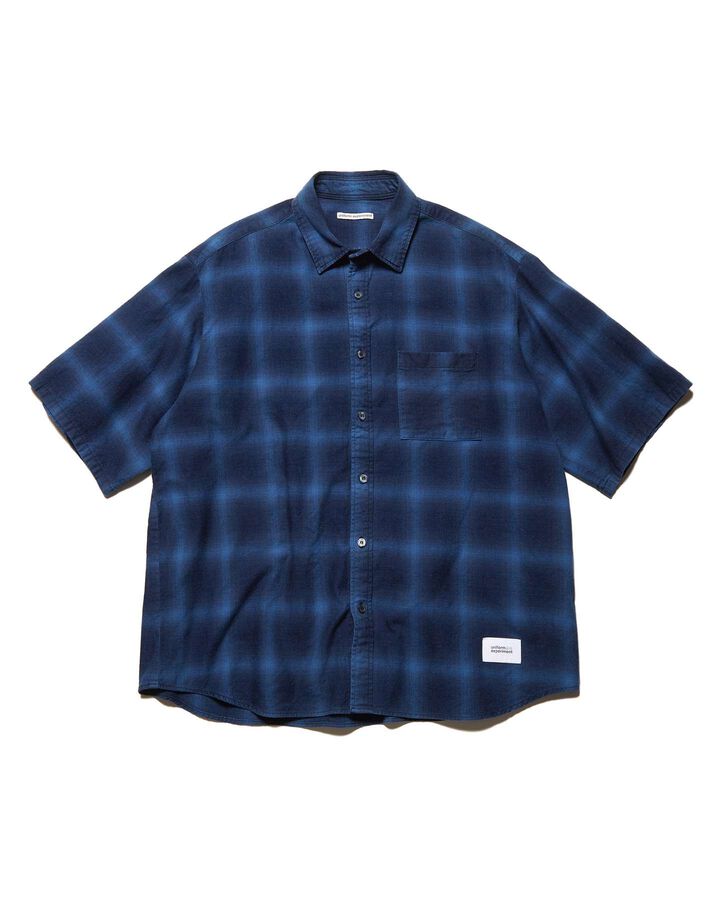 ROPE INDIGO RELAX-FIT S/S SHIRT,INDIGO, medium image number 1