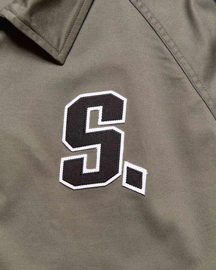 STRETCH TWILL COACH JACKET,KHAKI, medium image number 2