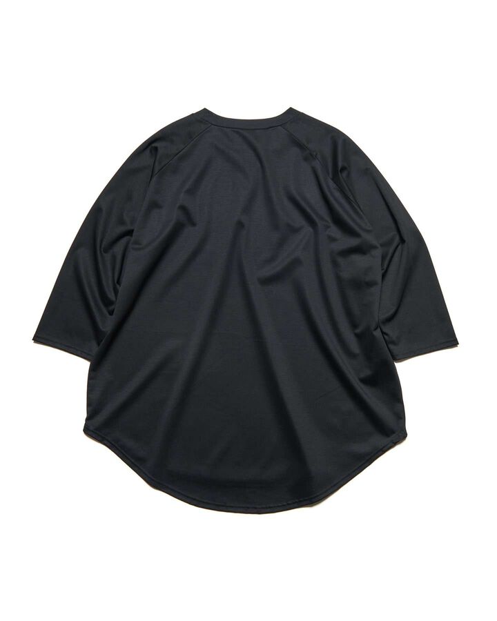 SUPIMA COTTON RAGLAN 3/4 WIDE TEE,BLACK, medium image number 1