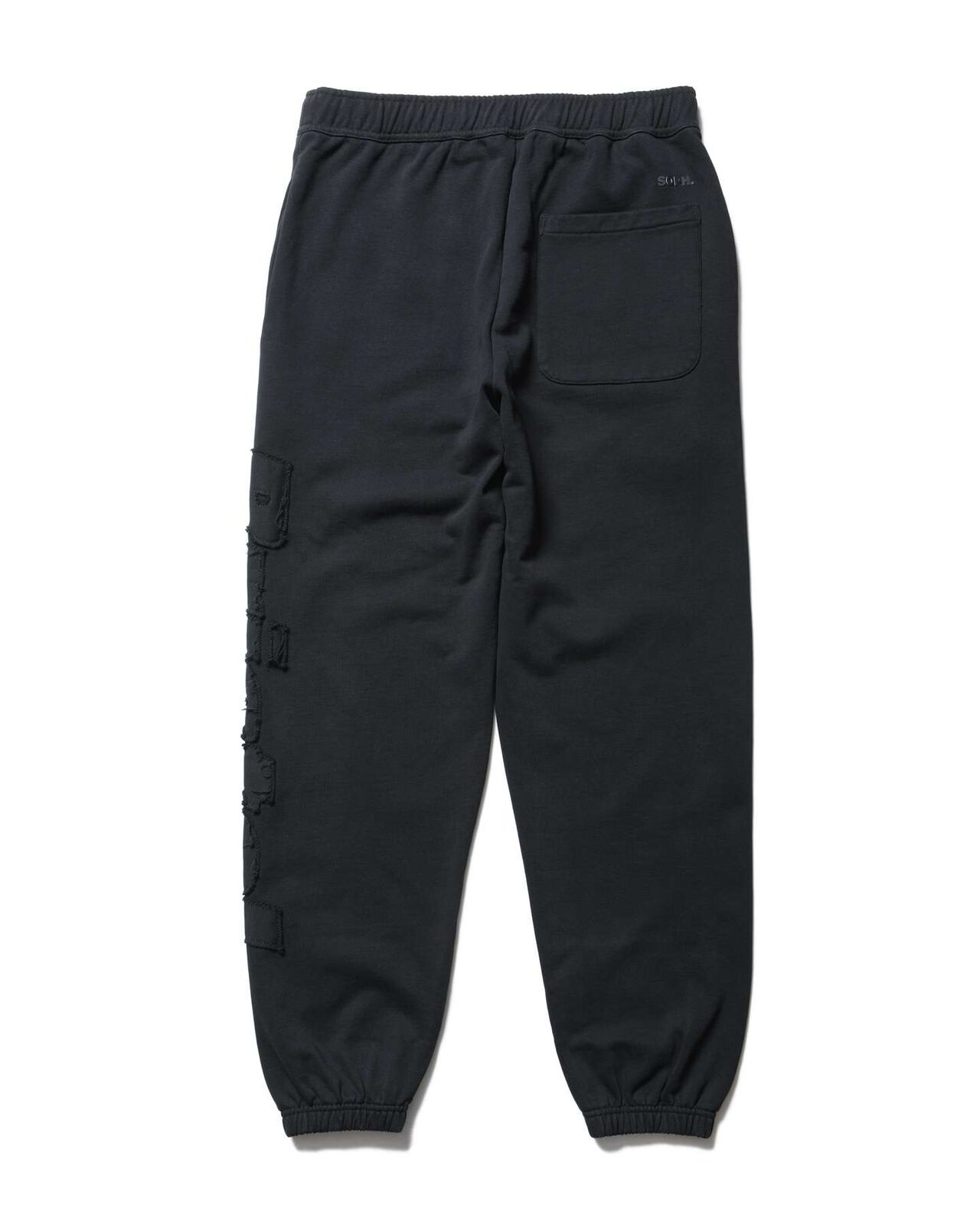 CUT-OFF LOGO SWEAT PANTS,BLACK, large image number 2