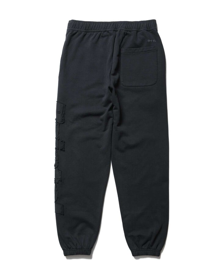 CUT-OFF LOGO SWEAT PANTS,BLACK, medium image number 2