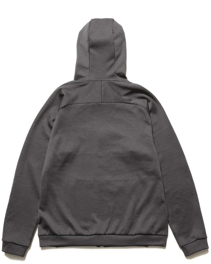 QUARTER KNIT ESSENTIAL ZIP-UP HOODIE,CHARCOAL GRAY, medium image number 1