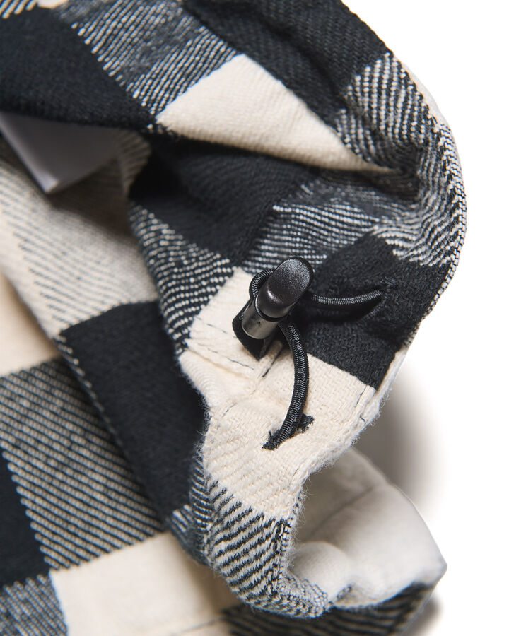 LINE FLANNEL CHECK DRAWCORD SHIRT,BLACK, medium image number 4