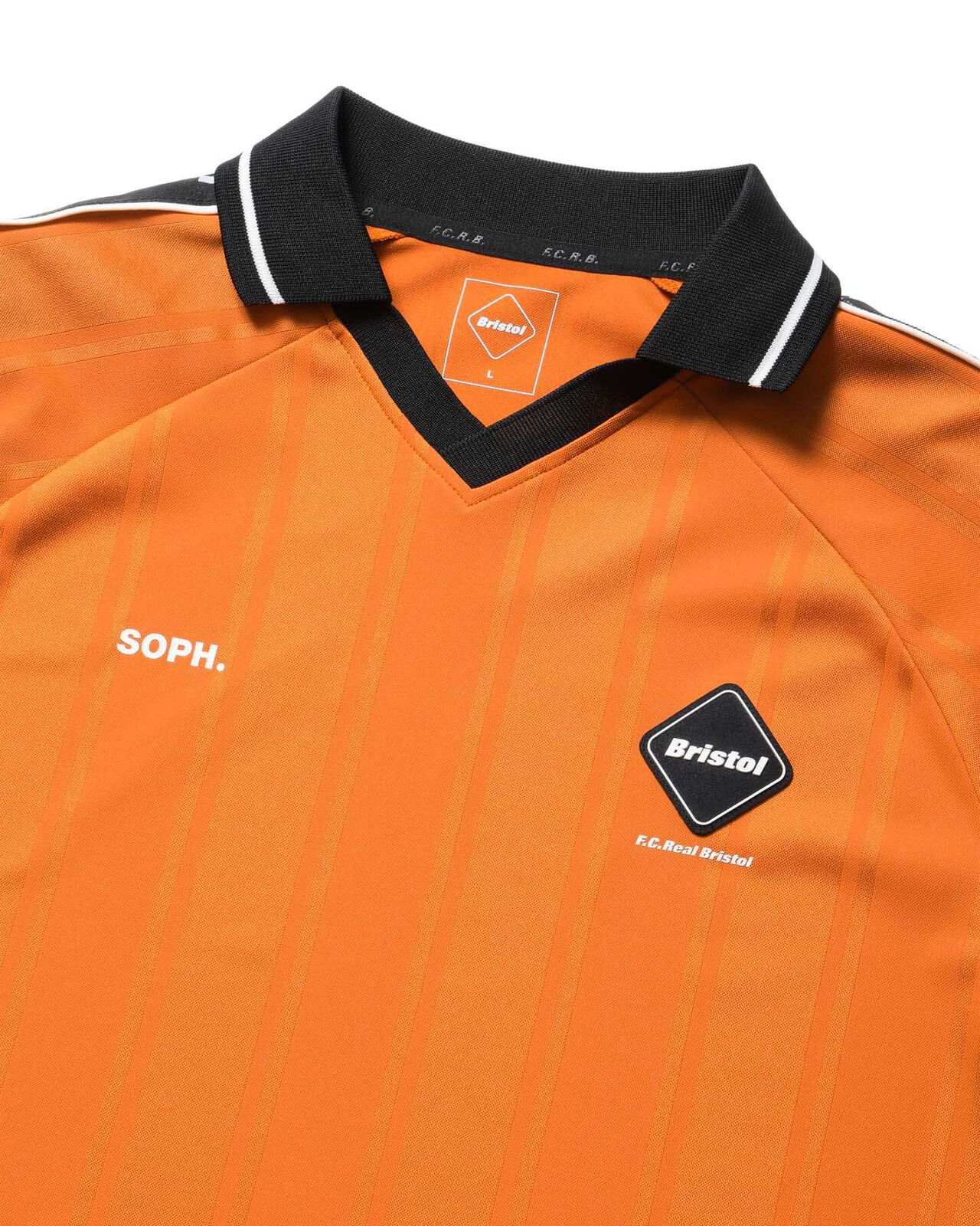 SHADOW WEAVE STRIPE L/S TOP,ORANGE, large image number 2
