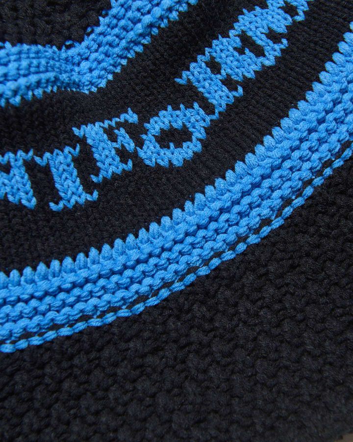 LOGO JACQUARD KNIT HAT,BLACK, medium image number 3
