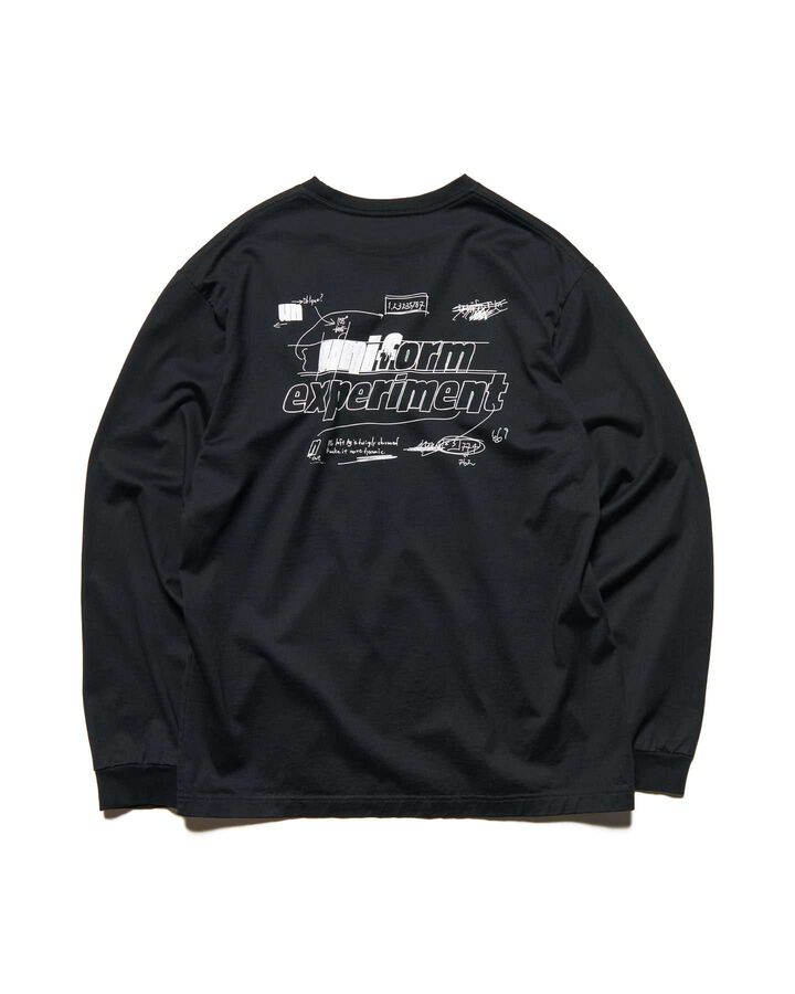 IN-PROCESS PRINT L/S TEE,BLACK, medium image number 0