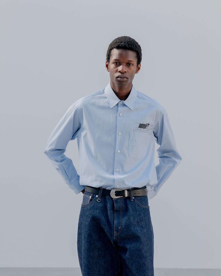 IN-PROCESS PRINT SHIRT,LIGHT BLUE, medium image number 3