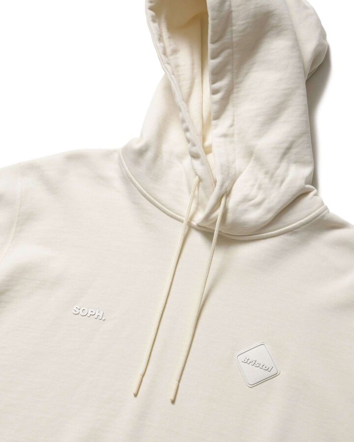 CUT-OFF LOGO SWEAT HOODIE,OFF WHITE, medium image number 2