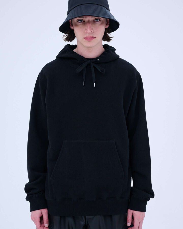 COTTON CASHMERE PULLOVER HOODIE,WHITE, medium image number 3