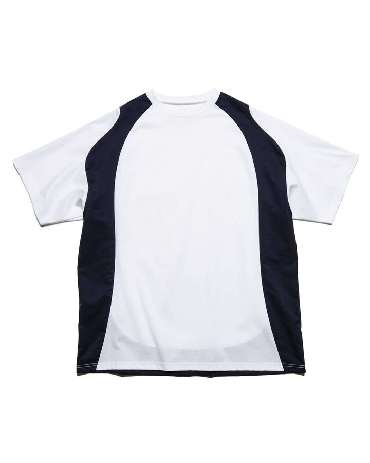SUPIMA COTTON WIDE FOOTBALL TEE,WHITE, medium