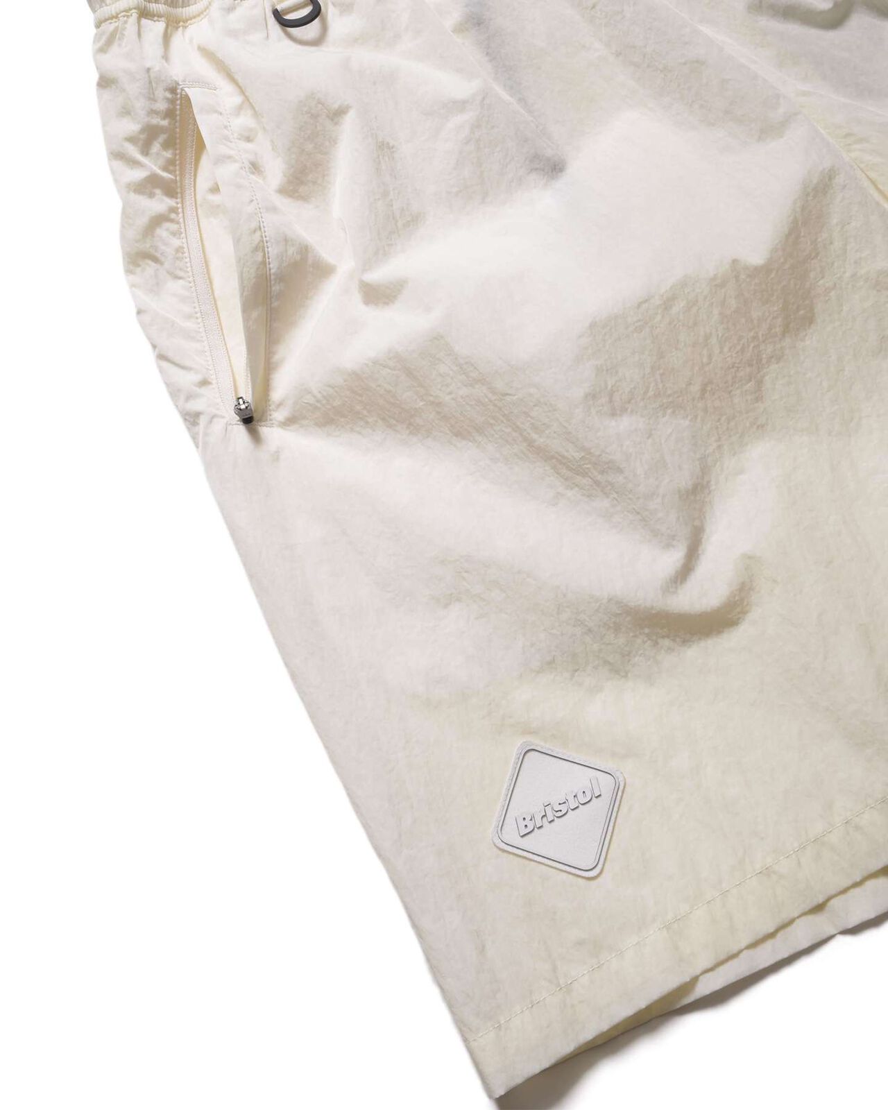 BIG LOGO NYLON EASY SHORTS,OFF WHITE, large image number 4