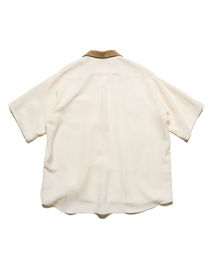 LINEN MESH S/S SHIRT,OFF WHITE, medium image number 1