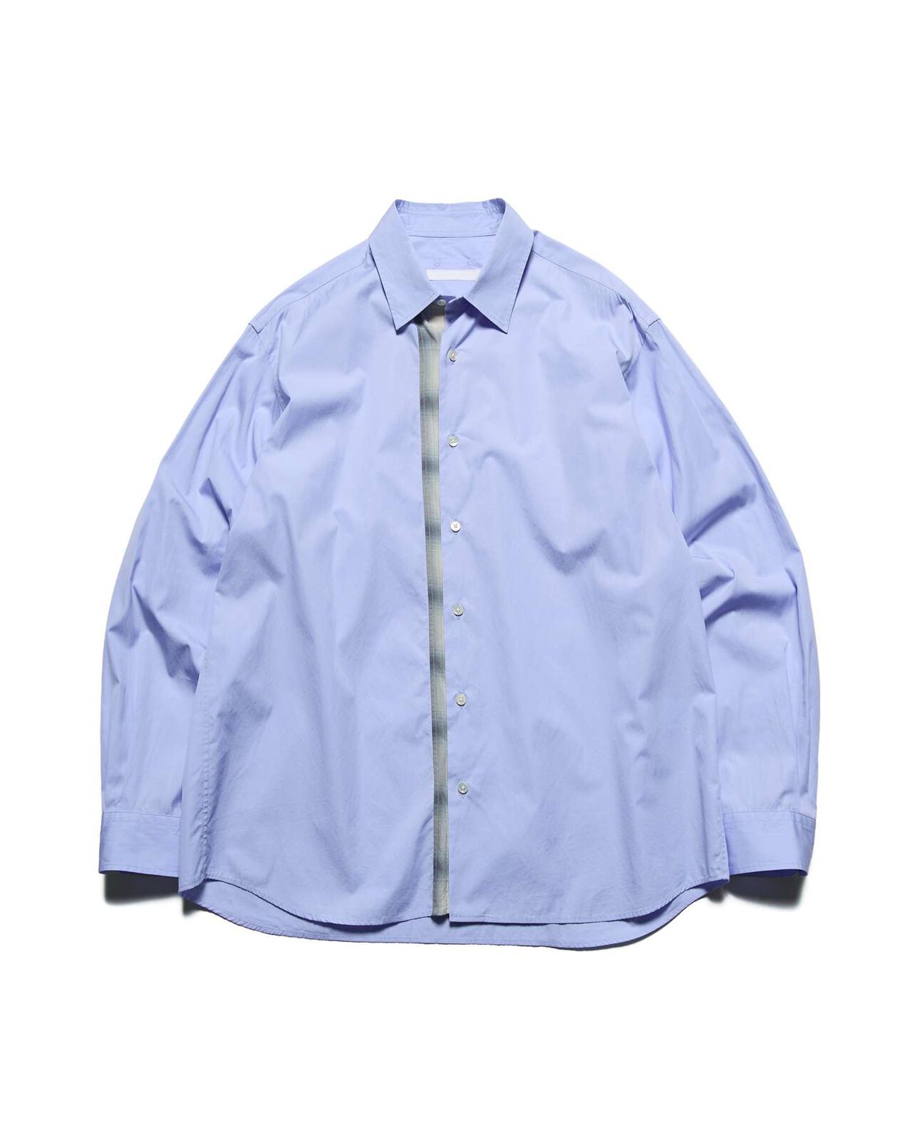 SUVIN GIZA SWITCHING RELAX-FIT SHIRT,BLUE, large image number 0