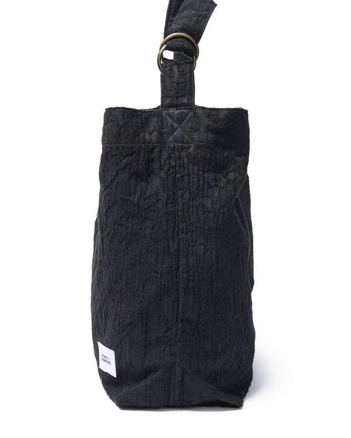 JACQUARD SHOULDER BAG,BLACK, medium image number 5