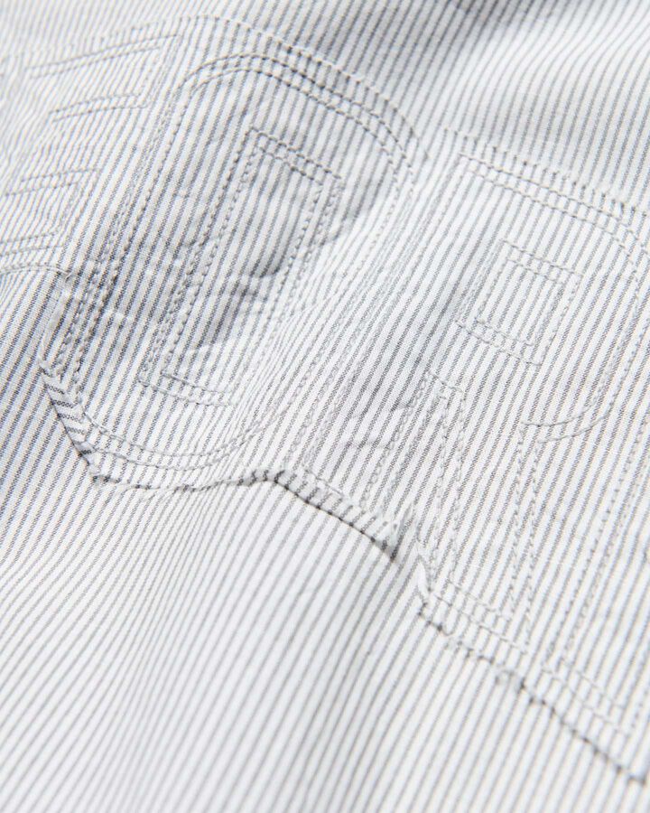 CUT-OUT LOGO STRIPE SHIRT,LIGHT GRAY, medium image number 2