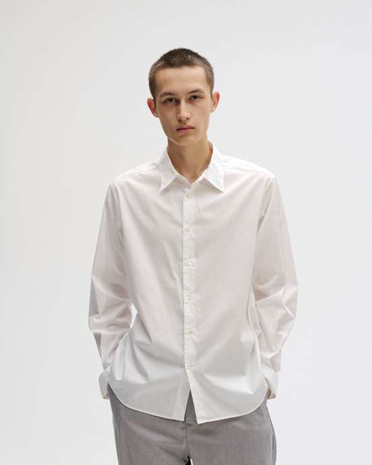 HIGHCOUNT TWILL REGULAR FIT SHIRT,NAVY, large image number 3