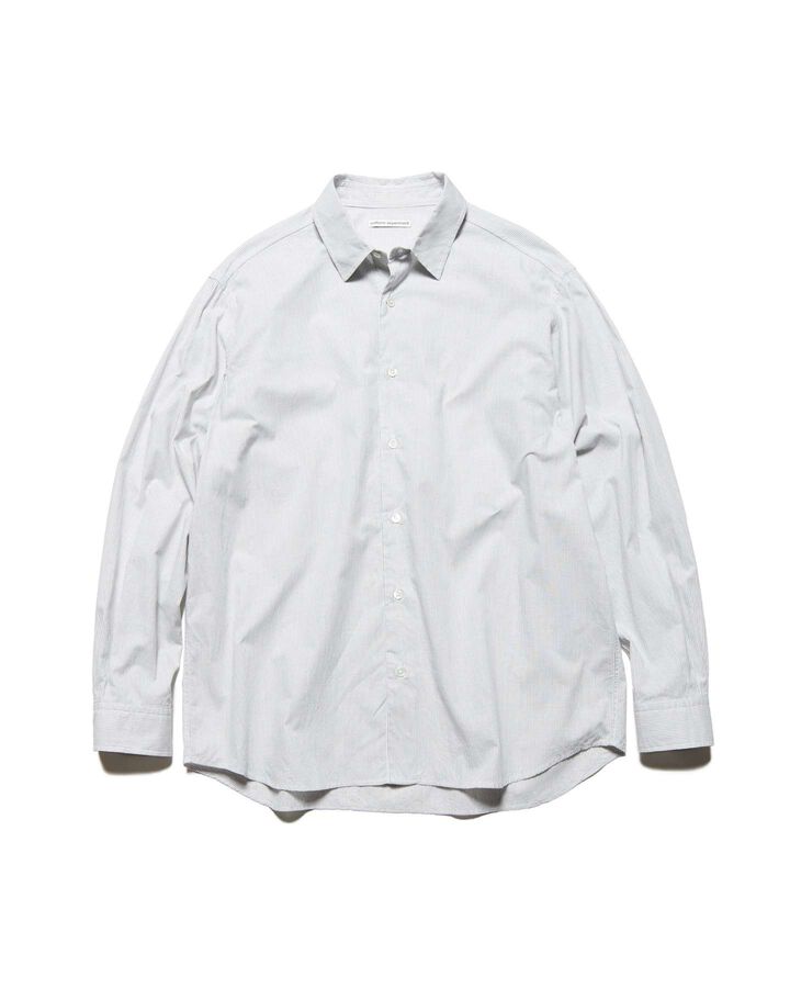 CUT-OUT LOGO STRIPE SHIRT,LIGHT GRAY, medium image number 1