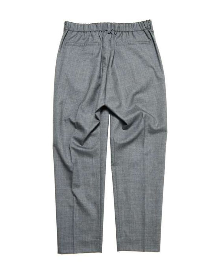 SUMMER MERINO WOOL TAPERED EASY SLACKS,GRAY, medium image number 1